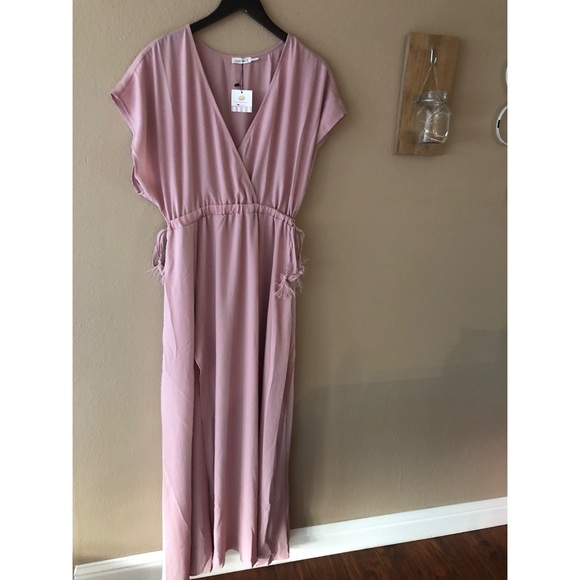 Pink kimono sleeve maxi dress - Picture 3 of 4